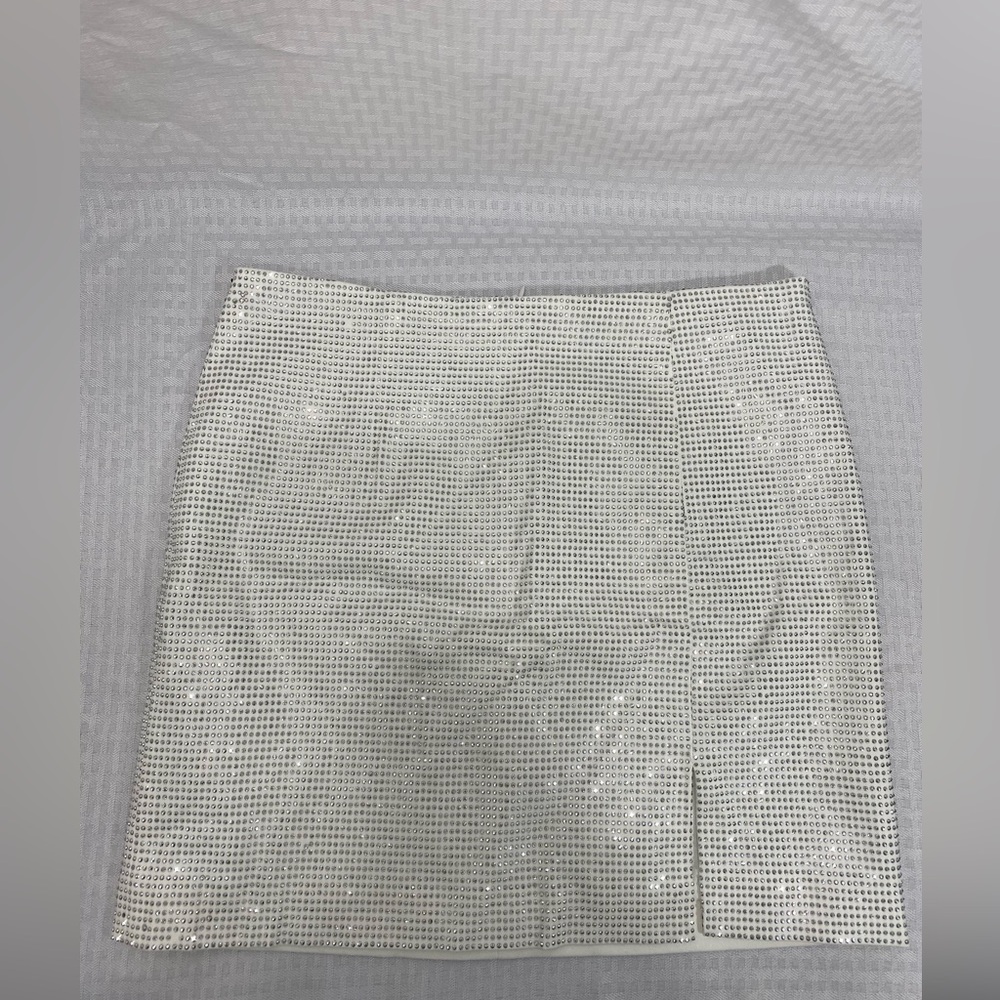Rhinestone sparkle mini skirt